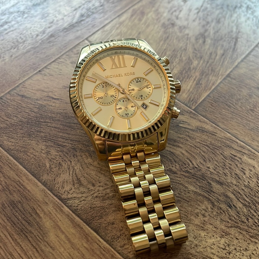 Michael Kors Lexington Gold-Tone Watch